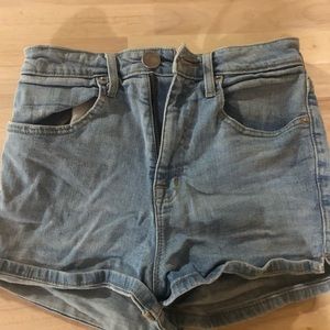 BDG Denim High Waisted Shorts